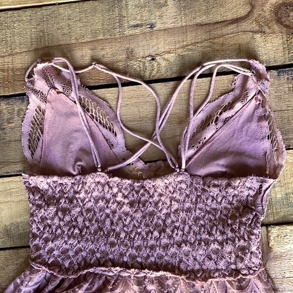 EUC Free People One Adella Burnout Lace Mini Pink Dress - Picture 12 of 14